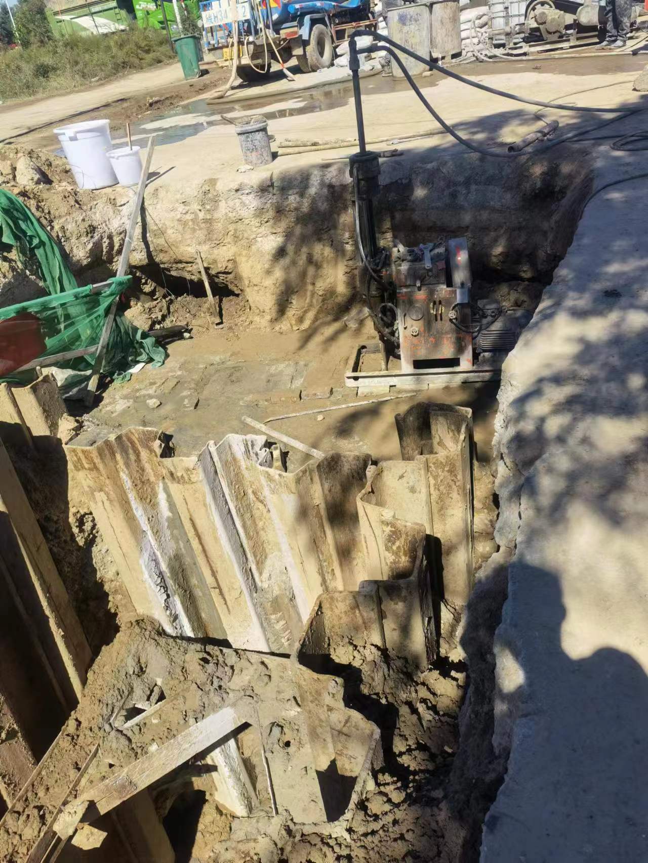 延边朝鲜族基坑隧道止水帷幕桩底钻孔高压注浆